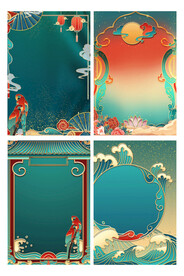 国潮风海报背景图片