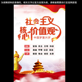 核心价值观党建海报 