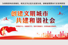 创建文明城市共建和谐社会展板
