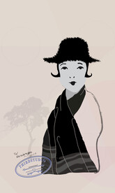 北美轻奢装饰画摩登女郎