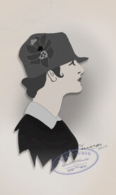 北美轻奢装饰画摩登女郎