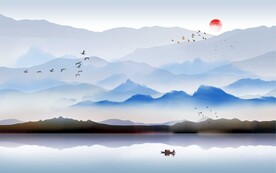 大气意境山水画