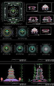 寺庙圆塔施工图