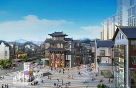 中式建筑商业街效果图