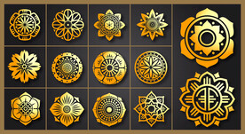 矢量日式装饰图案