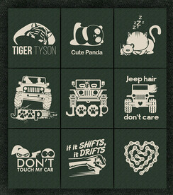 矢量汽车驾驶趣味图案
