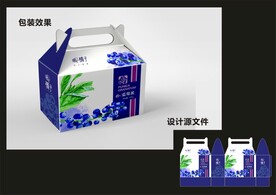 水果西点包装效果图+平面图 