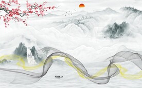 新中式背景墙图片