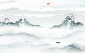 新中式背景墙图片