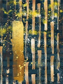 高端鎏金抽象油画