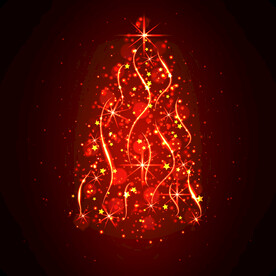 红色发光圣诞树