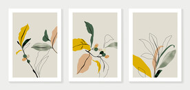 抽象叶子装饰画