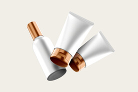 化妆品瓶样机不同风格瓶装