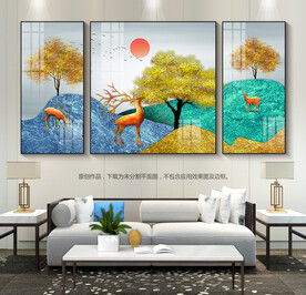 创意客厅装饰画沙发背景画挂画