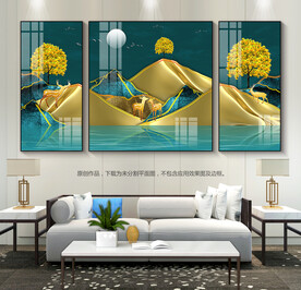 创意客厅装饰画山水画玄关挂画