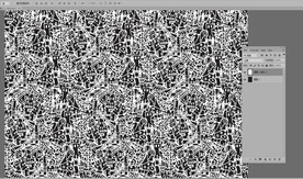 手绘黑底抽象线条房屋密集排列