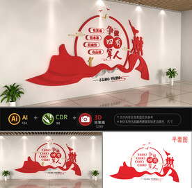 四有军人文化墙