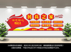 民兵之家背景文化墙