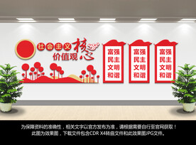 社会主义核心价值观形象墙