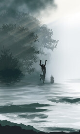 水彩画风景画水墨画山水画