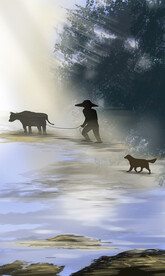 水彩画风景画水墨画山水画