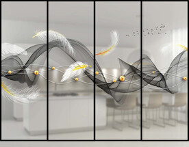 高清分层彩白彩推拉门写真图