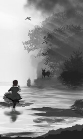 水彩画风景画水墨画山水画