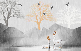 现代几何背景墙