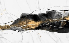 大理石爵士白抽象金色水墨背景墙