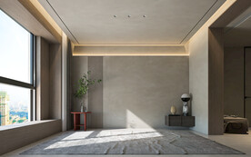 现代轻奢卧室场景空景效果图