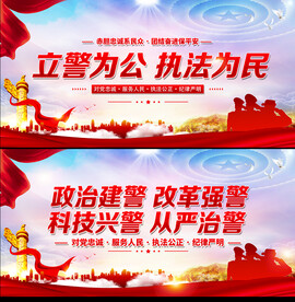 警察展板