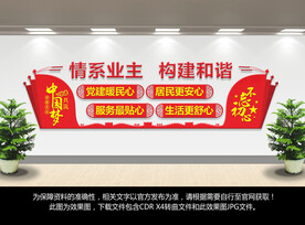 红色物业文化墙