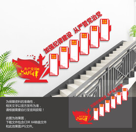 党员六大纪律楼梯文化墙