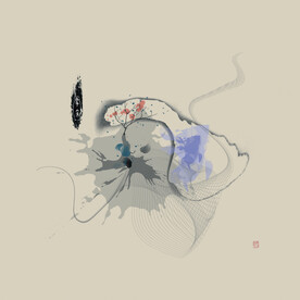 简约装饰画小清新抽象画