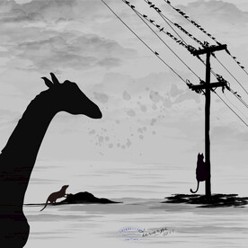 简约装饰画小清新抽象画