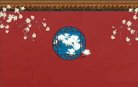 新中式故宫宫廷墙壁古典建筑背景