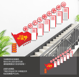 新时代文明实践站楼梯文化