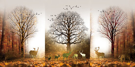 晶瓷画 麋鹿森林