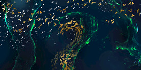 晶瓷画 抽象画 鱼群