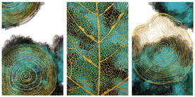 晶瓷画 植物叶脉年轮