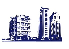 手绘建筑矢量图