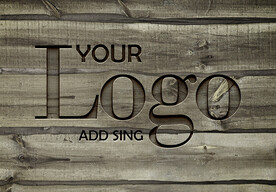 木质纹理logo样机