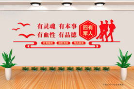 四有军人文化墙