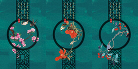 晶瓷画 抽象画 工笔花