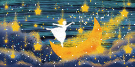 晶瓷画 抽象画 星空夜晚