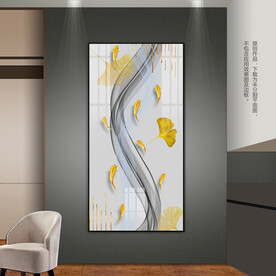 简约玄关装饰画九鱼图客厅背景画