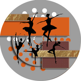 装饰画 新中式 抽象画 舞蹈