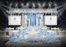 蓝色婚礼仪式区