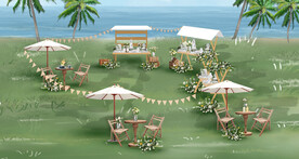 户外婚礼甜品区