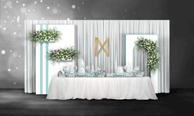 白色婚礼甜品区